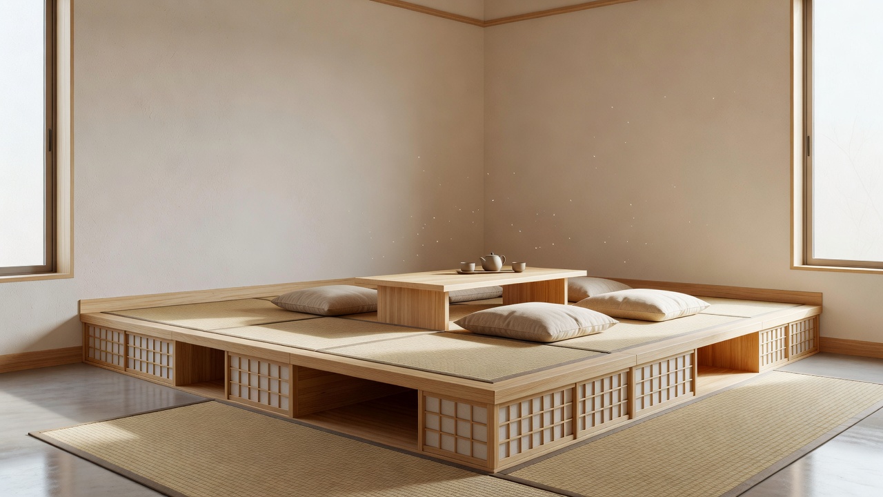 現代的な畳室、Cedar Houseに新設された和の空間